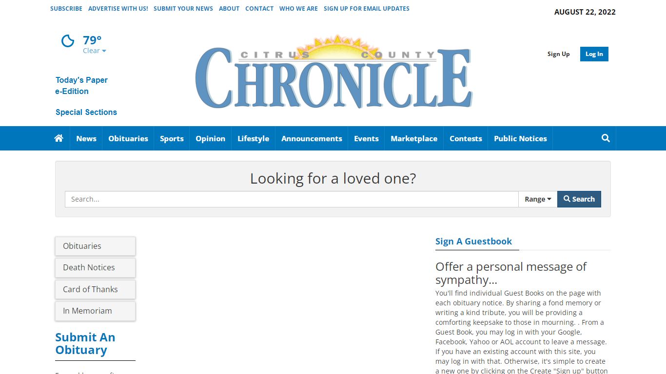 Obituaries | chronicleonline.com